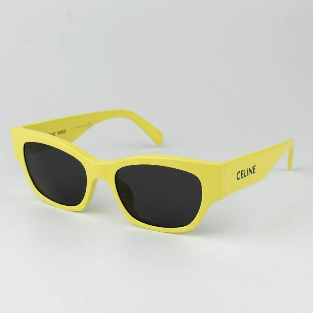 Celine MONOCHROMS Men Sunglasses Lime Green Grey Cat Eye CL40197U 93A BRAND NEW
